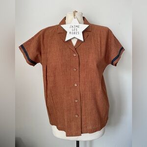 WORLD OF CROW Women's Gingham Button Down Shirt - NWOT!!